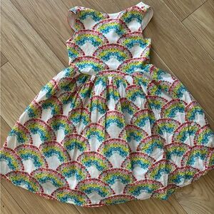 Mini Boden floral/rainbow dress